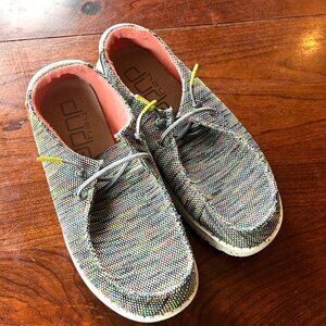 Hey Dude Women's Wendy Sox Shoes-‎ Size 7 Peacock Colorway